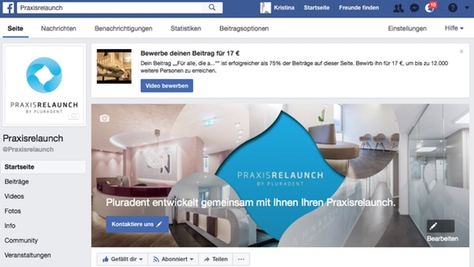 Facebook Praxisrelaunch by Pluradent